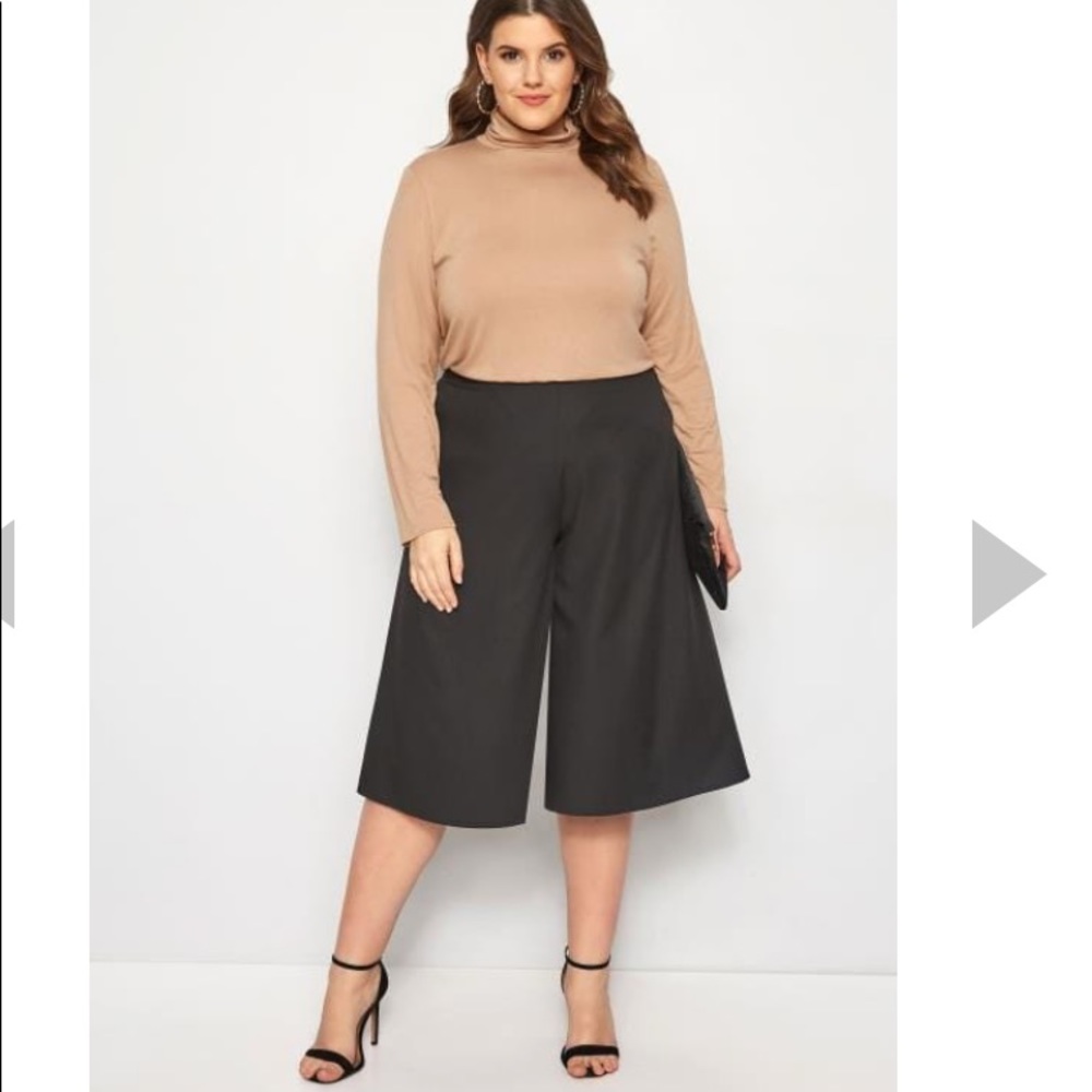 pantacourt black and white women plus size - Picture 1 of 3